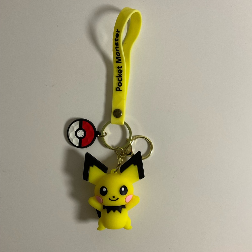 PICHU KEYCHAIN WITH DETACHABLE HAND STRAP POCKET MONSTERS
